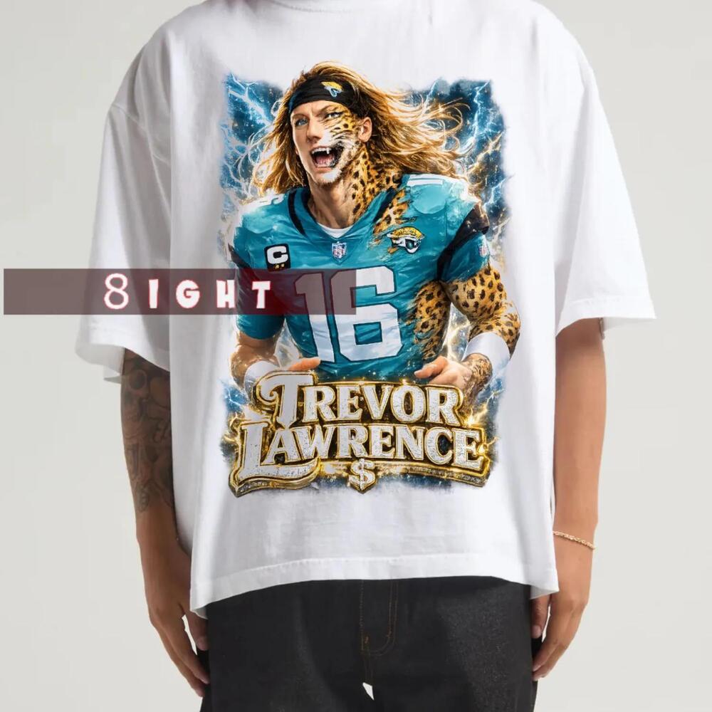 Trevor Lawrence Jacksonville Football Custom 90s Bootleg Graphic Tee